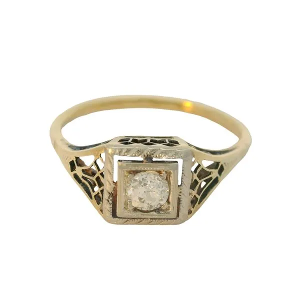 14KY Art Deco Diamond Engagement Ring Sz. 7 Chipper's Jewelry Bonney Lake, WA