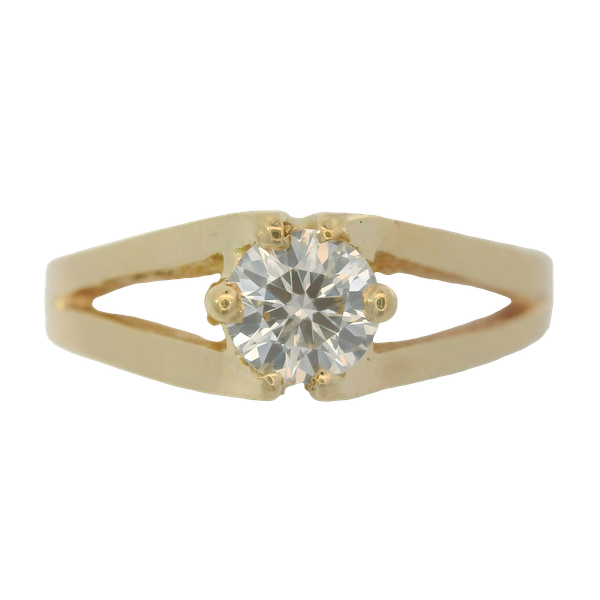 18K Yellow Gold Diamond Solitaire Engagement Ring Chipper's Jewelry Bonney Lake, WA