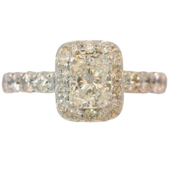 14K White Gold Radiant Diamond Engagement Ring Chipper's Jewelry Bonney Lake, WA