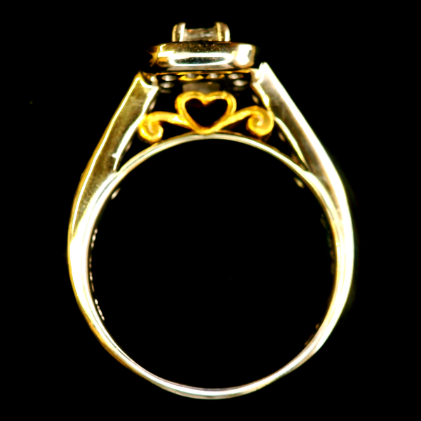 18KW With 24K Yellow Accent Diamond Engagement Ring SZ 7 Image 2 Chipper's Jewelry Bonney Lake, WA