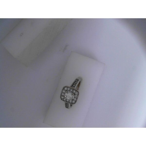 18KW With 24K Yellow Accent Diamond Engagement Ring SZ 7 Chipper's Jewelry Bonney Lake, WA