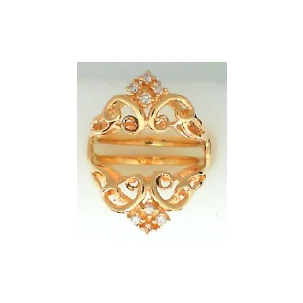 14K Yellow Gold Diamond Ring Guard