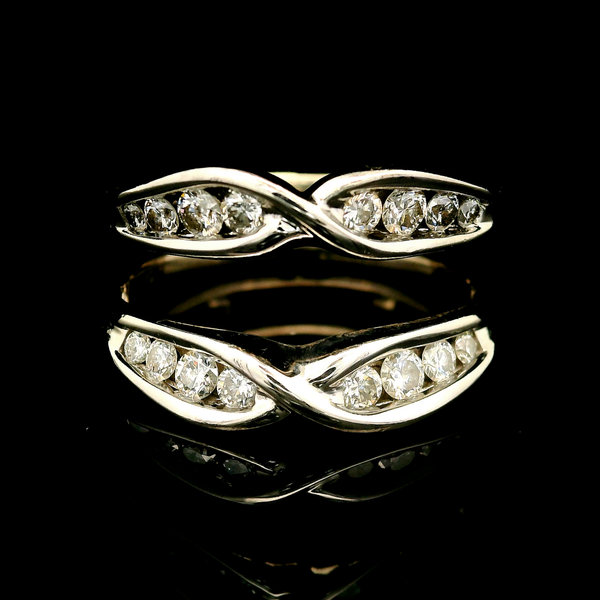 14KW Diamond Ring Guard Approximately 0.45ctw. SZ 6 Chipper's Jewelry Bonney Lake, WA