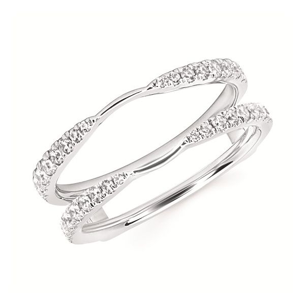 14K White Gold Diamond Ring Guard Chipper's Jewelry Bonney Lake, WA