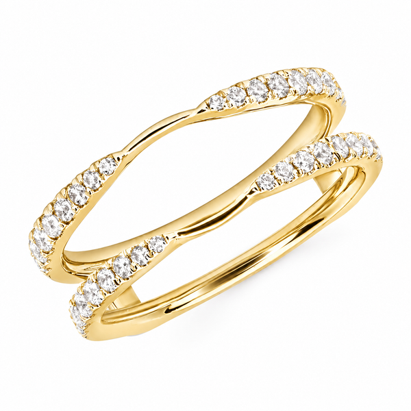 14K Yellow Gold Diamond Ring Guard Chipper's Jewelry Bonney Lake, WA