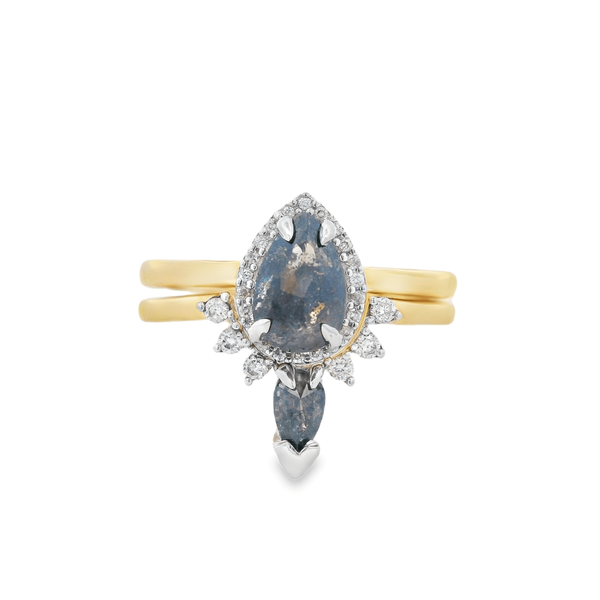 14K Yellow Gold Salt And Pepper Wedding Set Chipper's Jewelry Bonney Lake, WA