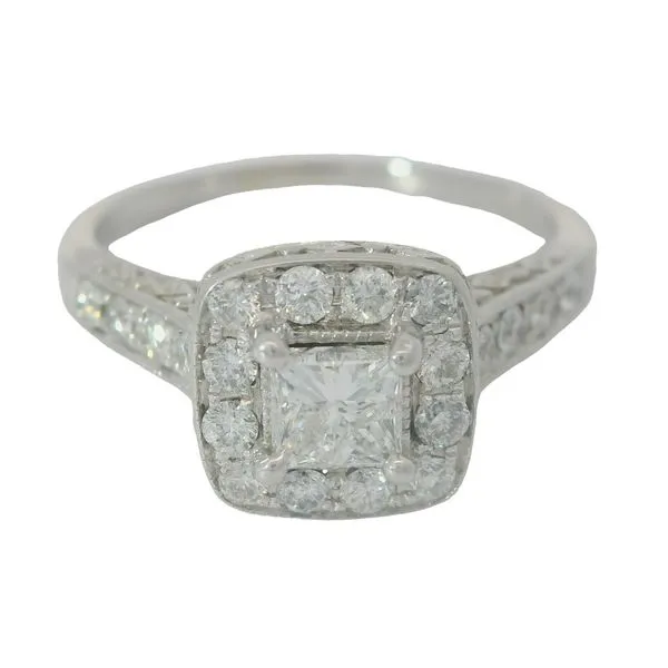 14KW Diamond Halo Wedding Set Sz. 9 Image 2 Chipper's Jewelry Bonney Lake, WA