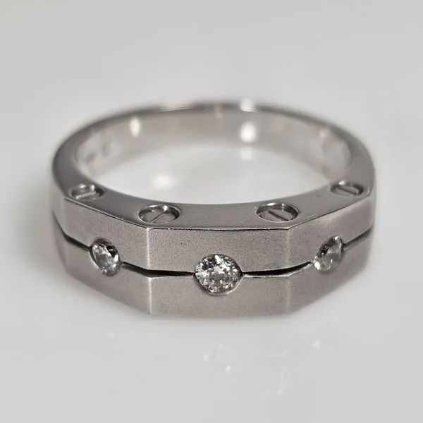14K White Gold Wedding Band Chipper's Jewelry Bonney Lake, WA