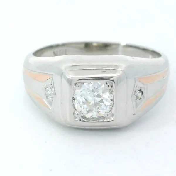 18KTT White & Rose Diamond Wedding Band Image 3 Chipper's Jewelry Bonney Lake, WA