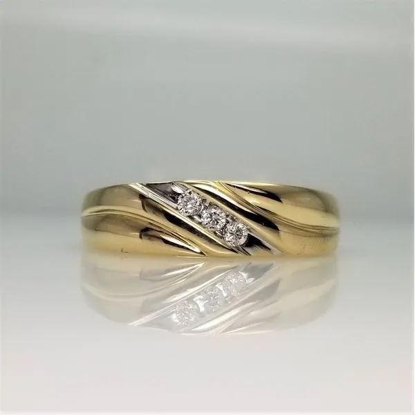 10K Two-Tone Gold Diamond Wedding Band Chipper's Jewelry Bonney Lake, WA