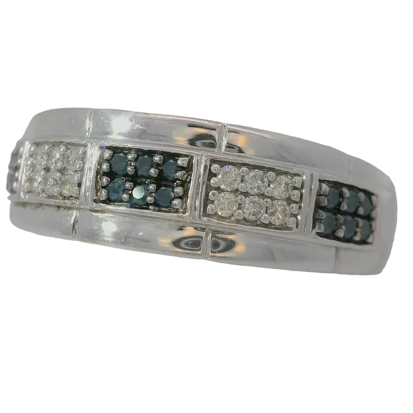 10KW Blue Diamond Wedding Band Sz. 14 Chipper's Jewelry Bonney Lake, WA