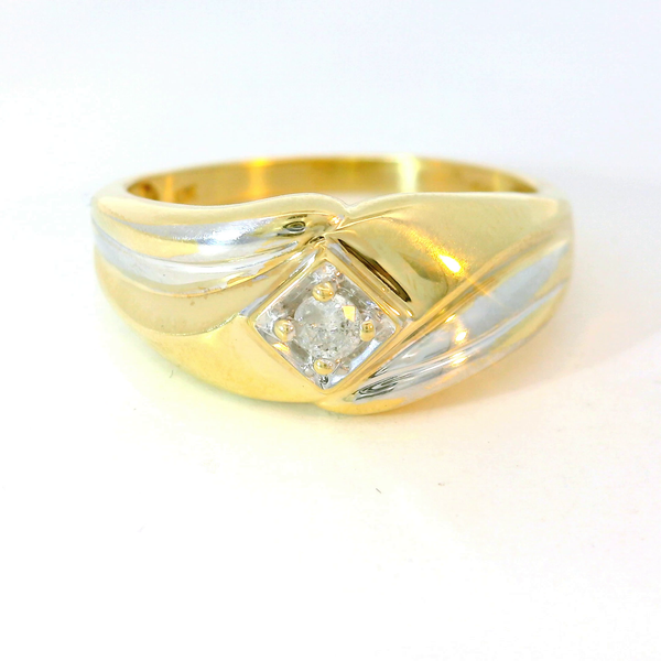 10KTT Gent's Diamond Solitiare Ring 0.10ctw. SZ 10 Chipper's Jewelry Bonney Lake, WA