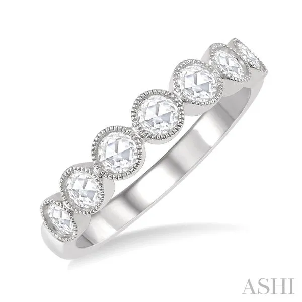 14K White Gold Rose-Cut Diamond Stackable Anniversary Band, Size 7, ASHI | Chipper's Jewelry Chipper's Jewelry Bonney Lake, WA