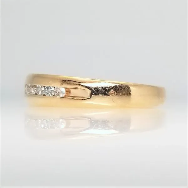 14K Yellow Gold Channel Set Diamond Wedding Band Image 2 Chipper's Jewelry Bonney Lake, WA