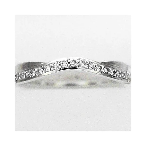 14K White Gold Contoured Diamond Wedding Band Chipper's Jewelry Bonney Lake, WA