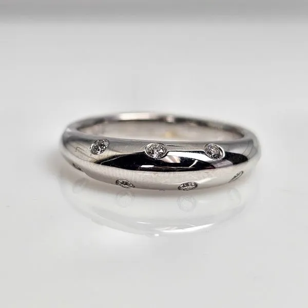 18K White Gold Designer 7 Diamond Band Chipper's Jewelry Bonney Lake, WA