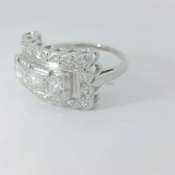 14KW .98ctw Vintage 3 Diamond Anniversary Ring Image 4 Chipper's Jewelry Bonney Lake, WA