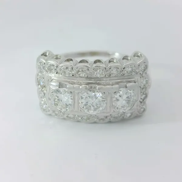 14KW .98ctw Vintage 3 Diamond Anniversary Ring Chipper's Jewelry Bonney Lake, WA