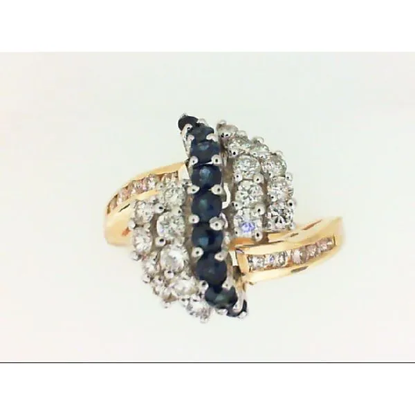 14K Yellow Gold Diamond & Sapphire Ring Chipper's Jewelry Bonney Lake, WA