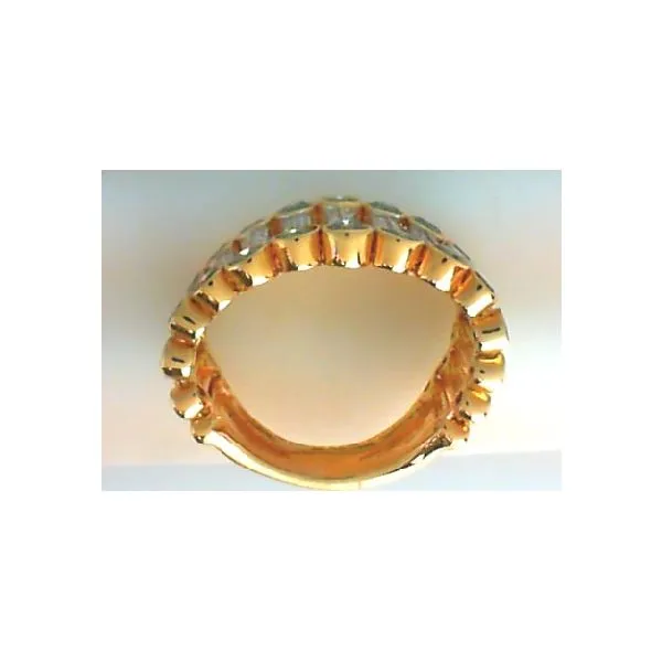 14K Yellow Gold Green & White Diamond Flexible Fashion Ring Image 2 Chipper's Jewelry Bonney Lake, WA