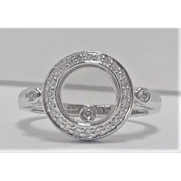 14Kt White Gold Diamond Fashion Ring with Trapped Diamond in Center Chipper's Jewelry Bonney Lake, WA