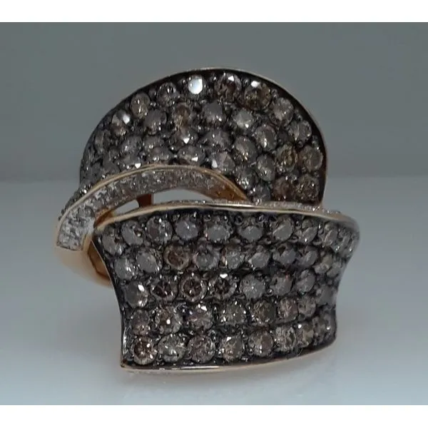 14K Yellow Gold Chocolate & White Diamond Ring Chipper's Jewelry Bonney Lake, WA