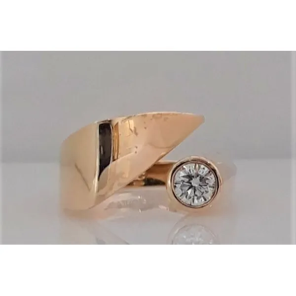 14K Yellow Gold Bezel Set Diamond European Shank Ring Chipper's Jewelry Bonney Lake, WA