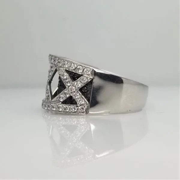 14K White Gold Black and White Diamond Ring Image 2 Chipper's Jewelry Bonney Lake, WA