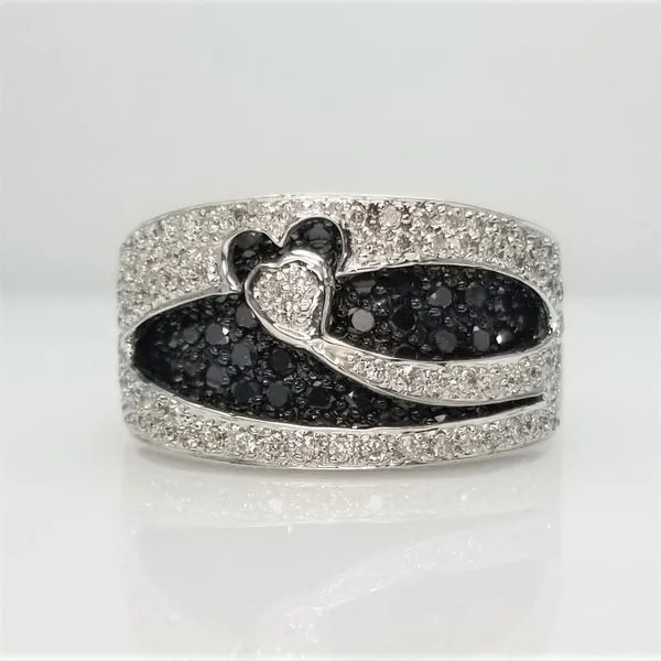 14K White Gold Black and White Diamond Ring Chipper's Jewelry Bonney Lake, WA