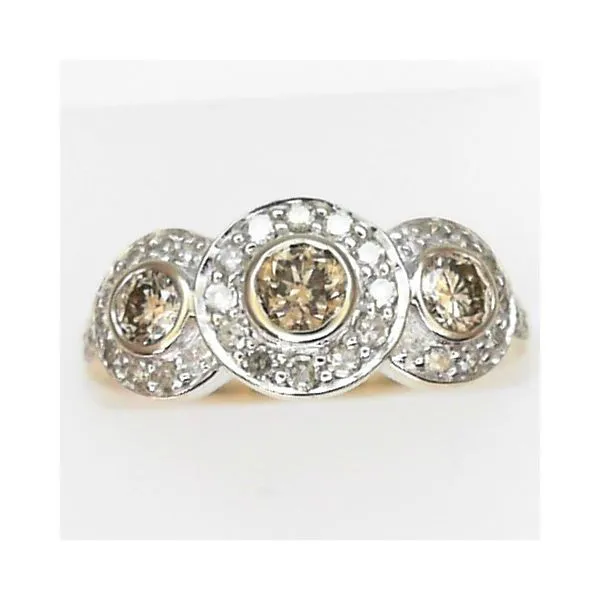 Vintage 14K Two-Tone Gold Diamond Fashion Ring Chipper's Jewelry Bonney Lake, WA