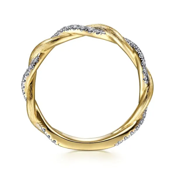 14K Yellow Gold Twisted Stackable Fashion Ring Image 2 Chipper's Jewelry Bonney Lake, WA