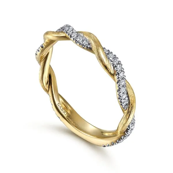 14K Yellow Gold Twisted Stackable Fashion Ring Image 3 Chipper's Jewelry Bonney Lake, WA