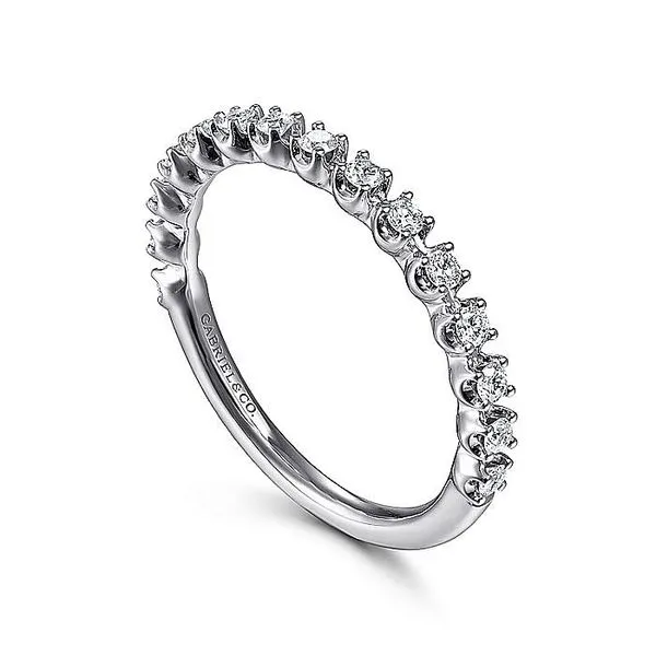 14K White Gold Single Prong Diamond Stackable Ring Image 3 Chipper's Jewelry Bonney Lake, WA