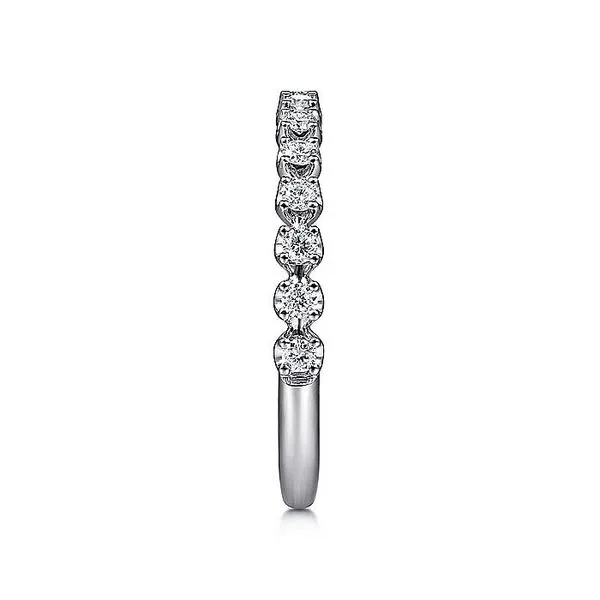 14K White Gold Single Prong Diamond Stackable Ring Image 4 Chipper's Jewelry Bonney Lake, WA
