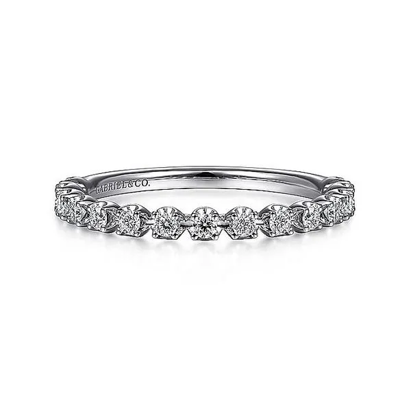 14K White Gold Single Prong Diamond Stackable Ring Chipper's Jewelry Bonney Lake, WA