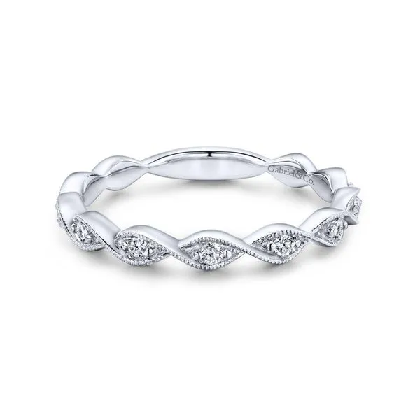 14K White Gold Twisted Stackable Fashion Ring Chipper's Jewelry Bonney Lake, WA