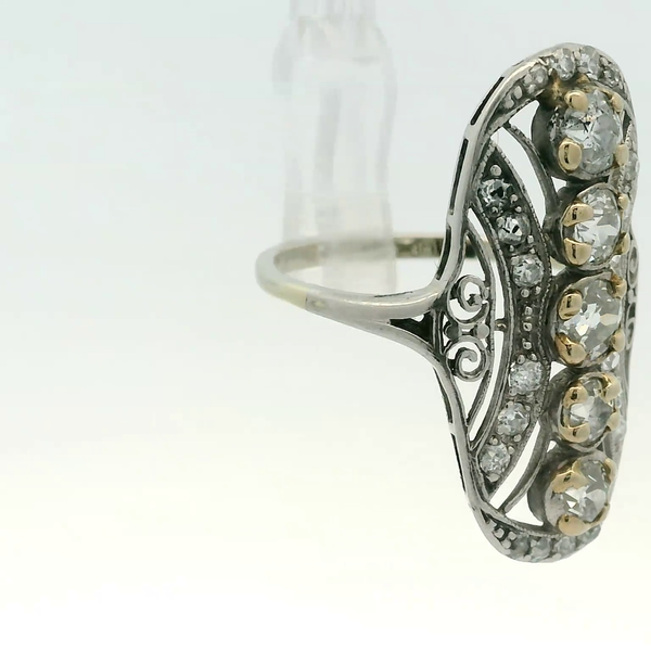 Vintage Platinum 1.5ctw Diamond Ring Image 2 Chipper's Jewelry Bonney Lake, WA