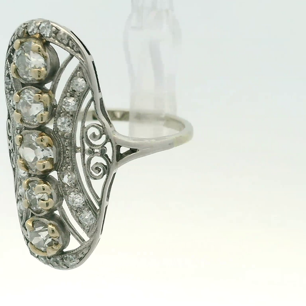 Vintage Platinum 1.5ctw Diamond Ring Image 3 Chipper's Jewelry Bonney Lake, WA