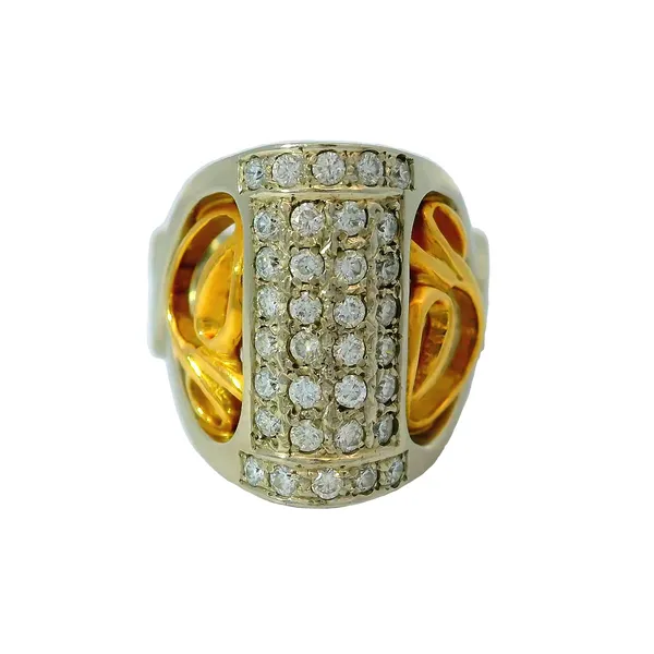 14K Two Tone Diamond Women's Fashion Ring Chipper's Jewelry Bonney Lake, WA