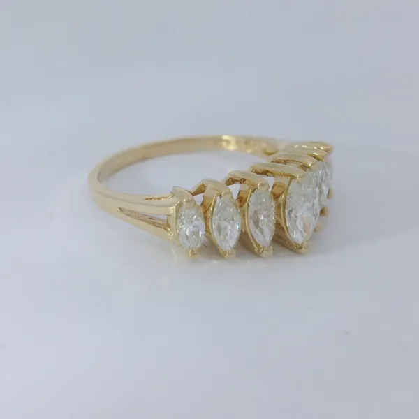 14K Yellow Gold Diamond Marquise Anniversary Band Image 3 Chipper's Jewelry Bonney Lake, WA