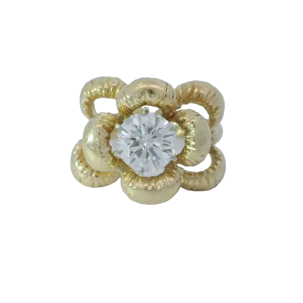 14KY Vintage Diamond Flower Design Ring Sz. 6.5 Image 4 Chipper's Jewelry Bonney Lake, WA
