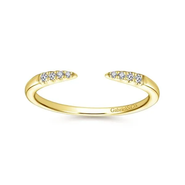 14K Yellow Gold Open Diamond Tipped Stackable Ring Image 3 Chipper's Jewelry Bonney Lake, WA
