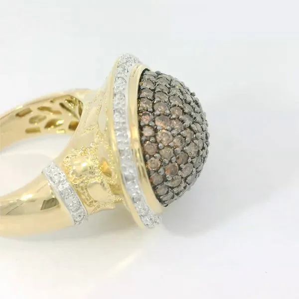14KY Champagne Diamond Dome Ring Sz. 7 Image 2 Chipper's Jewelry Bonney Lake, WA