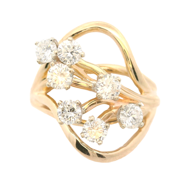 14K Tricolor Diamond Fashion Ring Chipper's Jewelry Bonney Lake, WA