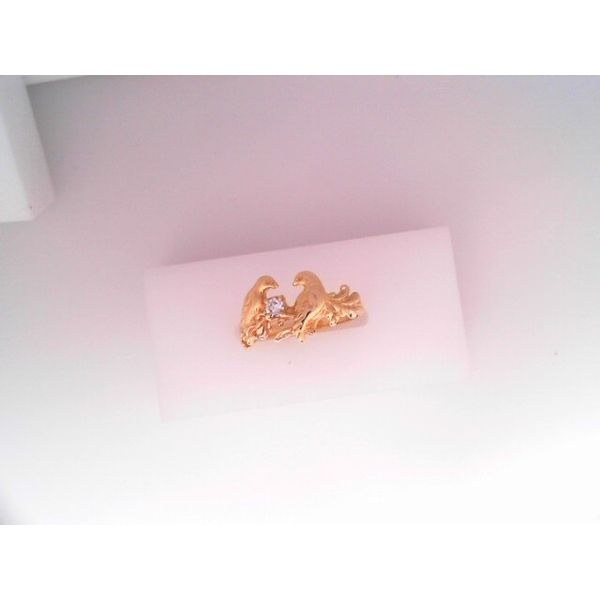 14KY Diamond Love Birds Ring. Round Diamond 0.08ctw.  SZ 6.5 Chipper's Jewelry Bonney Lake, WA