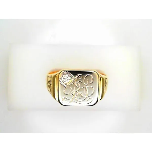 14K Yellow Gold Mens Signet Ring Chipper's Jewelry Bonney Lake, WA