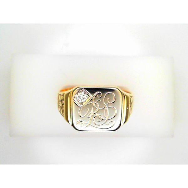 14K Yellow Gold Mens Signet Ring 001-135-00083 Chipper's Jewelry