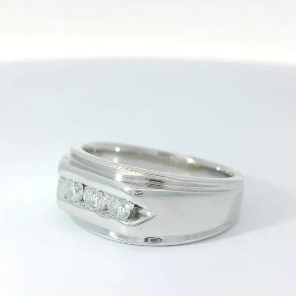 14K White Gold Channel Set Diamond Mens Ring Image 3 Chipper's Jewelry Bonney Lake, WA