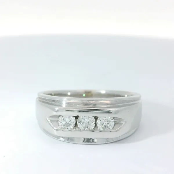 14K White Gold Channel Set Diamond Mens Ring Chipper's Jewelry Bonney Lake, WA
