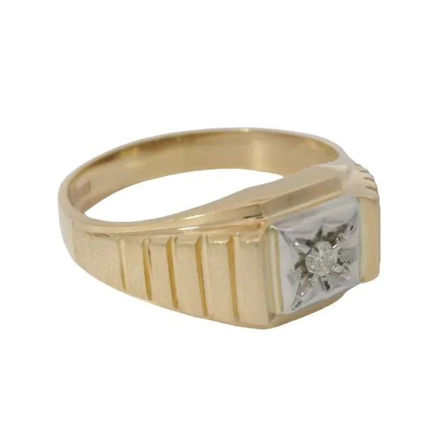 14K Yellow Gold Men's Diamond Ring Image 2 Chipper's Jewelry Bonney Lake, WA